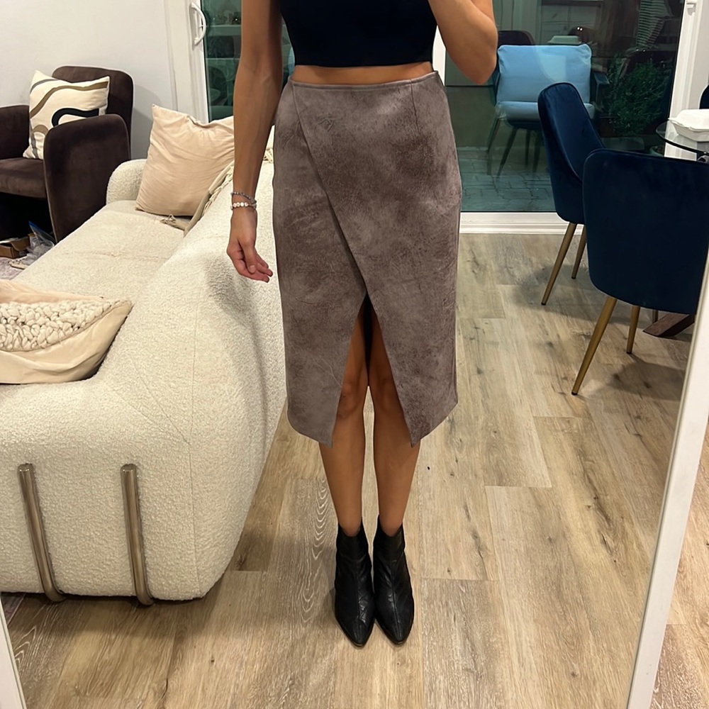 NWT Faux Suede free people midi skirt
